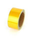 TAŚMA ODBLASKOWA GŁADKA 50mmX1mb ŻÓŁTA