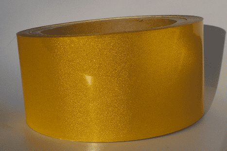 TAŚMA ODBLASKOWA GŁADKA 50mmX1mb ŻÓŁTA