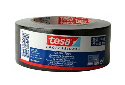 CZARNA TAŚMA NAPRAWCZA GAFFER tesa® 4688 50mmx25m