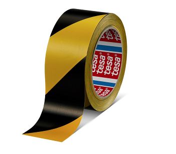 tesa® 60760 TAŚMA OSTRZEGAWCZA DO WYZNACZANIA LINII 50mmx33m ŻÓŁTO-CZARNA