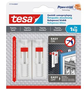 tesa® 77774 Gwóźdź (haczyk) samoprzylepny regulowany do tynku i tapet 2 szt. 1kg