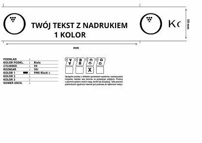 TAŚMA OPAKOWANIOWA Z NADRUKIEM 1 koloru 48mm X 60m kauczuk naturalny