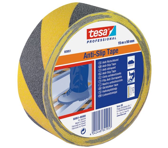 TAŚMA ANTYPOŚLIZGOWA tesa® 60951 50mm x 15mb ŻÓŁTO-CZARNA