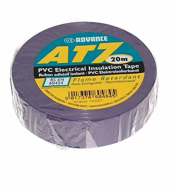 AT-7 TAŚMA ELEKTROIZOLACYJNA SAMOGASNĄCA FIOLET 19mmx20m 8 kV / 1 warstwę
