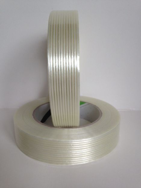 TAŚMA PAKOWA FILAMENT WZMACNIANA WZDŁUŻNIE WŁÓKNEM SZKLANYM 25 mm x 50 m