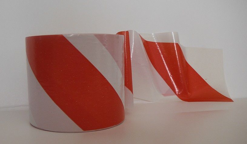 TAŚMA OSTRZEGAWCZA ODGRADZAJĄCA BIAŁO-CZERWONA 80mmX100m