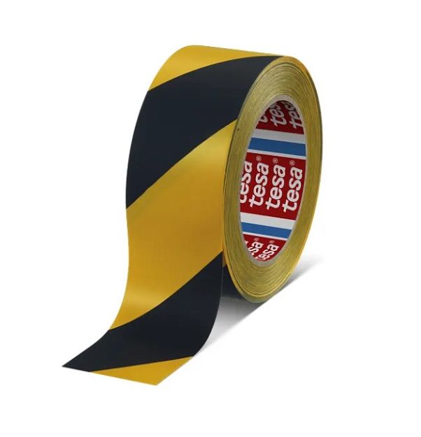 tesa® Professional 4169 Permanent Marking Tape Premium 50mmx33m ŻÓŁTO CZARNA