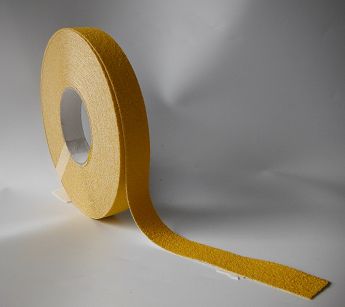 TAŚMA ANTYPOŚLIZGOWA GRUBE ZIARNO 25mmx18,3m ŻÓŁTA