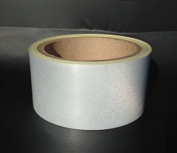 TAŚMA ODBLASKOWA GŁADKA REFLECTA SREBRNA 50mmX1mb