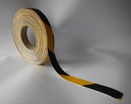 TAŚMA ANTYPOŚLIZGOWA ZIARNO STANDARDOWE 25mmx18,3m ŻÓŁTO-CZARNA