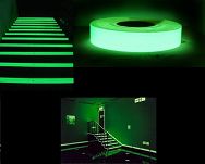 TAŚMA ANTYPOŚLIZGOWA ŚWIECĄCA W CIEMNOŚCI 50mmx18m FOTOLUMINESCENCYJNA FLUORYZUJĄCA JEDNOLITA