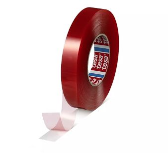 tesa® 4965 TAŚMA DWUSTRONNA POLIESTER 19mmx50m CZERWONY LINER