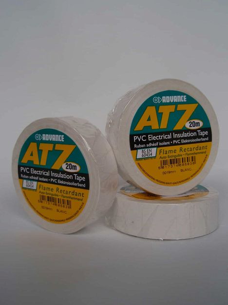AT-7 TAŚMA IZOLACYJNA SAMOGASNĄCA BIAŁA 19mm x 20m 8 kV / 1 warstwę