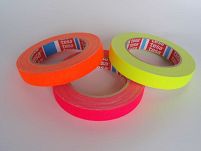 TAŚMA TKANINOWA GAFFER tesa® 4671 19mmX25m ŻÓŁTA FLUORESCENCYJNA w UV