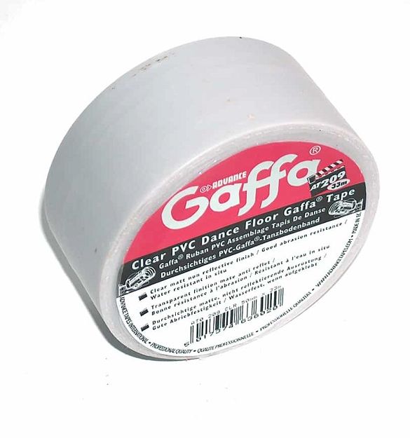 AT209 50mmx33m TAŚMA GAFFA PVC BALETOWA PRZEZROCZYSTA