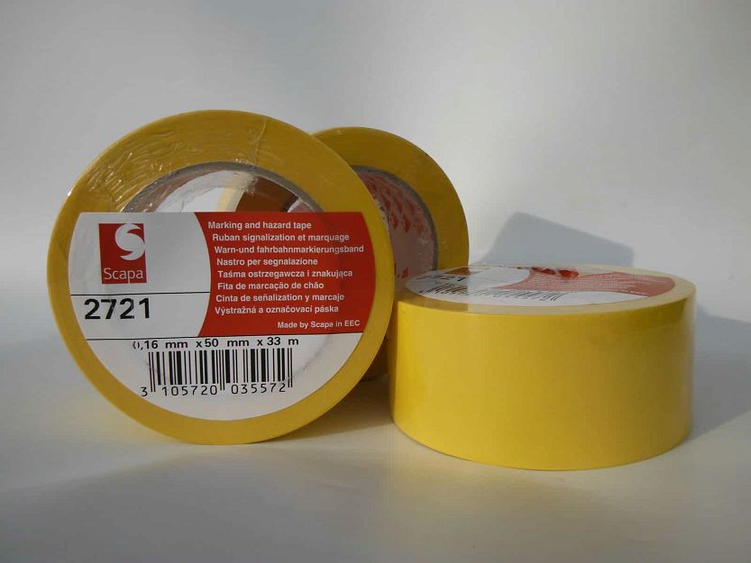 TAŚMA OSTRZEGAWCZA DO OZNACZANIA SCAPA 2721 50mmx33m ŻÓŁTA