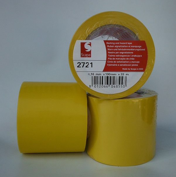 TAŚMA OSTRZEGAWCZA DO ZNAKOWANIA LINII 2721 100 mmx33 m ŻÓŁTA