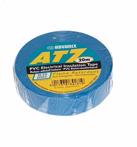 AT-7 TAŚMA ELEKTROIZOLACYJNA SAMOGASNĄCA NIEBIESKA 19mmx20m 8 kV / 1 warstwę