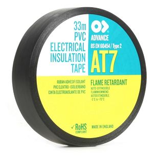 AT-7 TAŚMA IZOLACYJNA SAMOGASNĄCA CZARNA 15mmx33m 8 kV / 1 warstwę