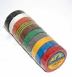 AT-7 TAŚMA ELEKTROIZOLACYJNA ZESTAW 10 KOLORÓW 15mmx10m 8 kV / 1 warstwę