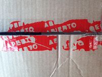 TAŚMA BEZPIECZEŃSTWA PLOMBA DO ZAKLEJANIA KARTONÓW I PRZESYŁEK 50mmx50m