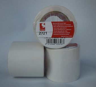TAŚMA OSTRZEGAWCZA DO ZNAKOWANIA LINII SCAPA 2721 100mmX33m BIAŁA