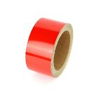 TAŚMA ODBLASKOWA GŁADKA 50mmX1mb CZERWONA